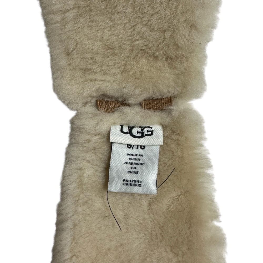 UGG Reversible Leather and Shearling Headband Ear Muff Chestnut Brand New! L/XL - Picture 8 of 13